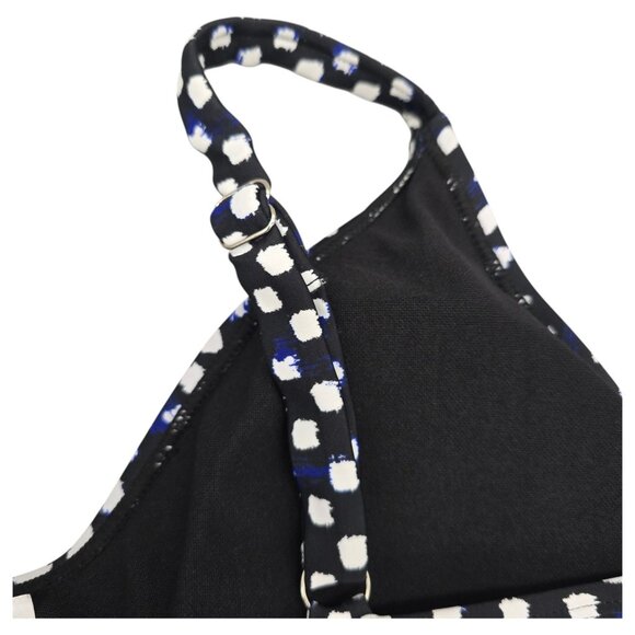 Jaclyn Smith One Piece Swimsuit Polka Dot Black White Layered Womens Size 20 - Picture 13 of 14